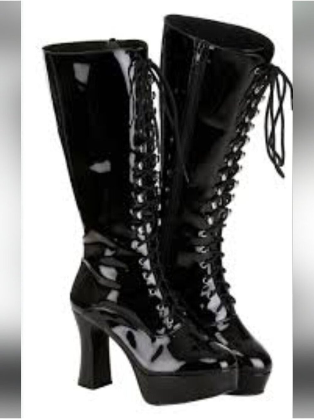 Electra-2020 Knee Boots With a 5-inch stacked heel and a 1 1/2" Platform Size 7